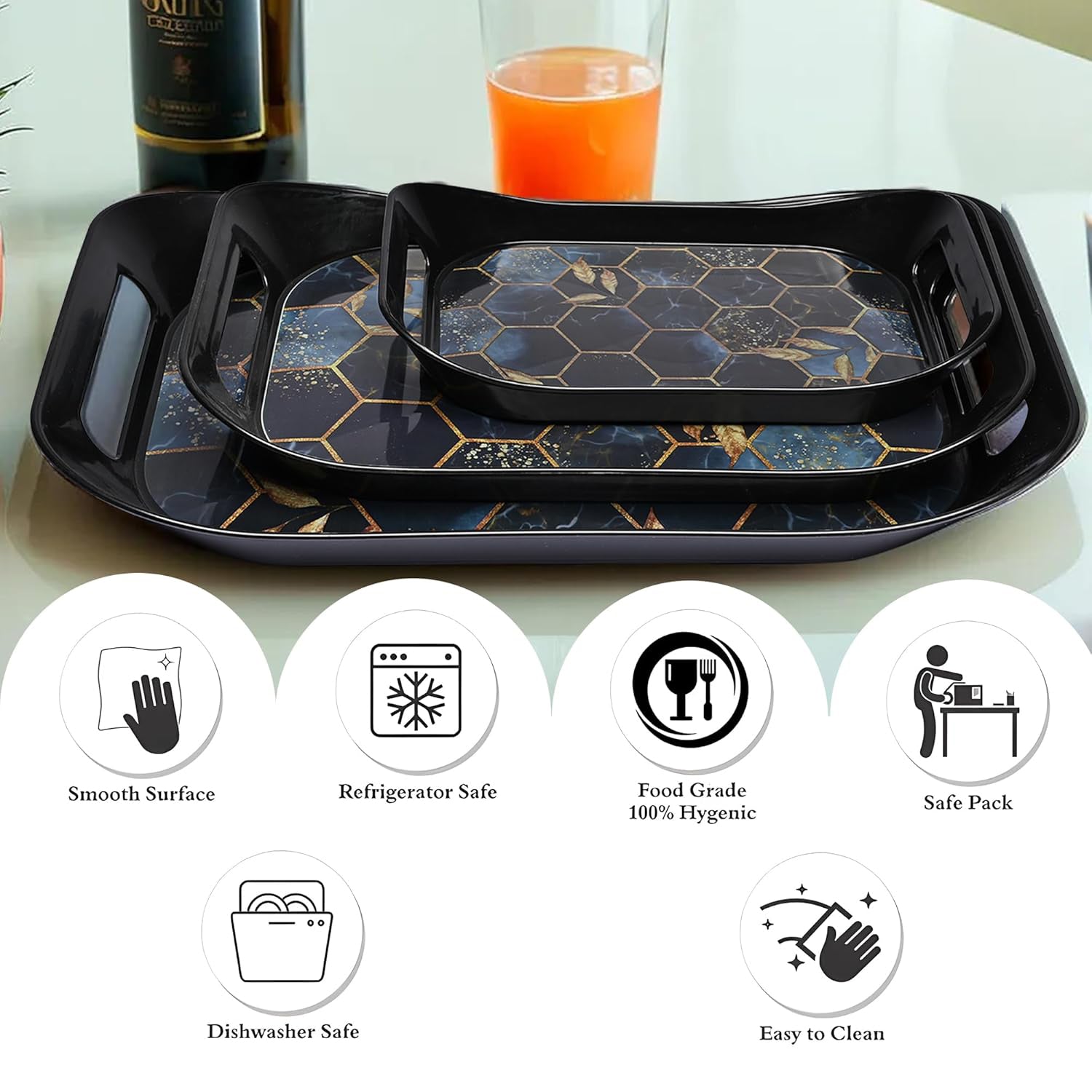 Premium Plastic Serving Tray (3 Pc) Premium Plastic Serving Tray (3 Pc)